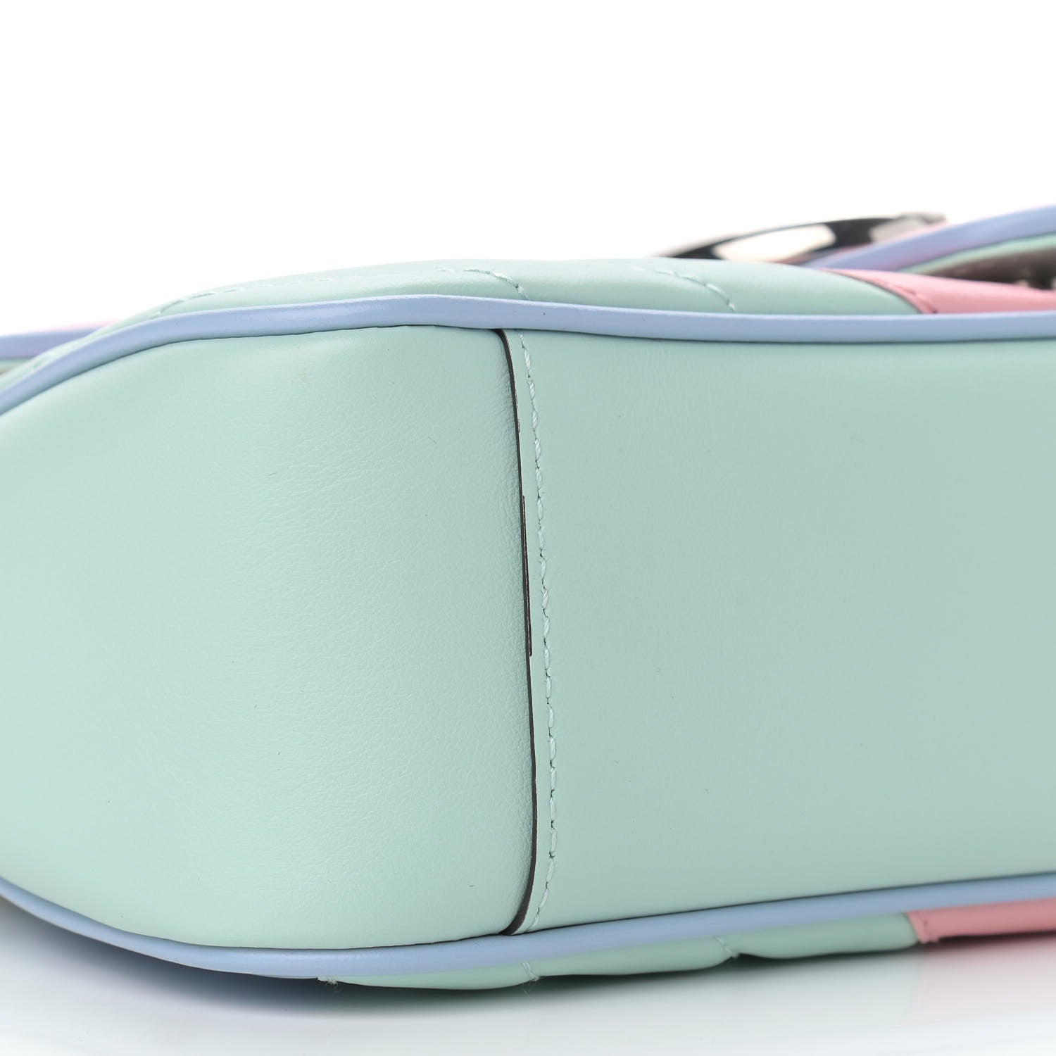 Gucci Calfskin Matelasse Diagonal Small GG Marmont Shoulder Bag Multicolor Pastel 9 of 11