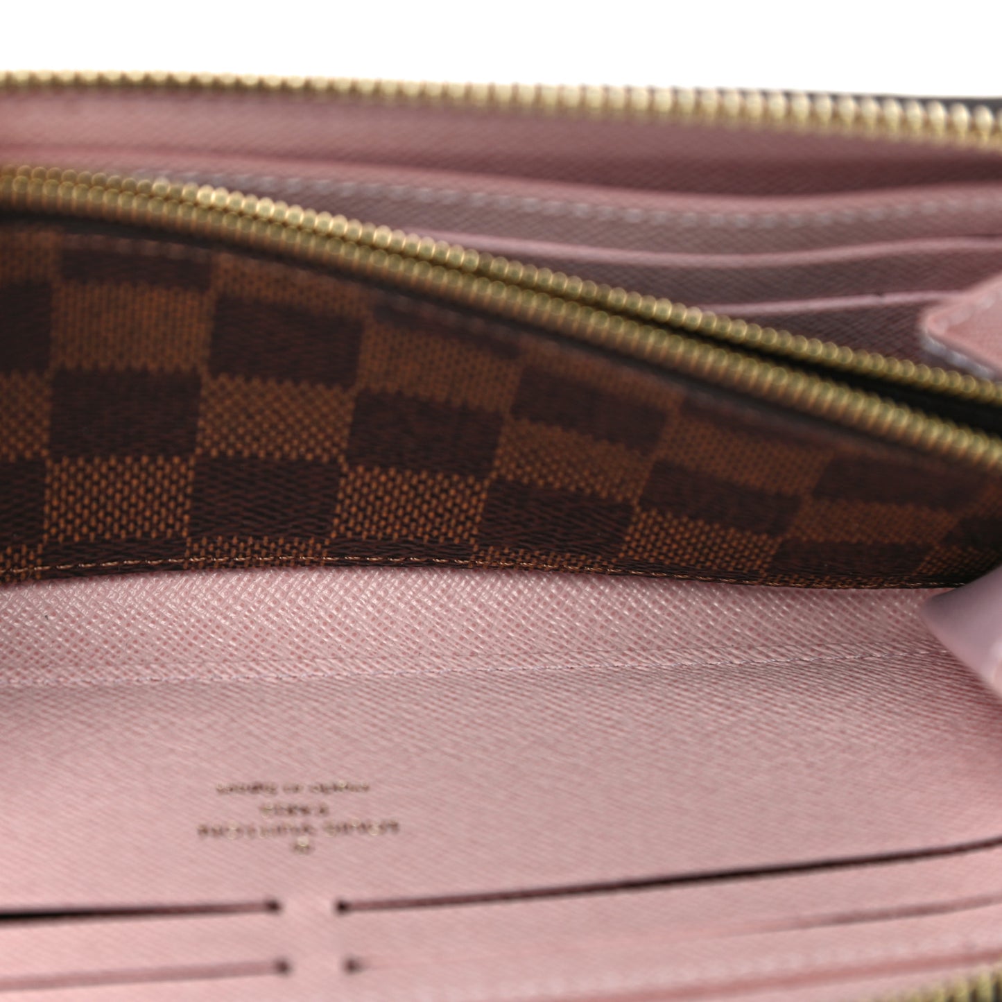 Damier Ebene Clemence Wallet Rose Ballerine