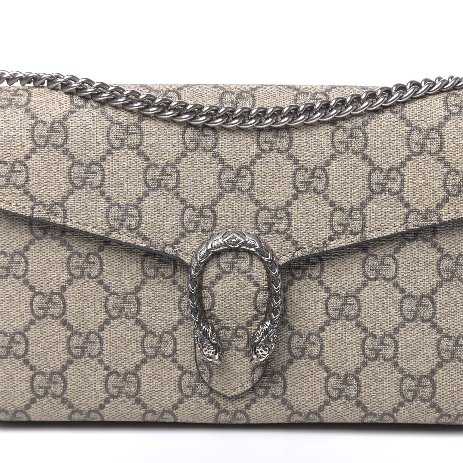 Gucci GG Supreme Monogram Mini Dionysus Chain Wallet Beige Black 10 of 10
