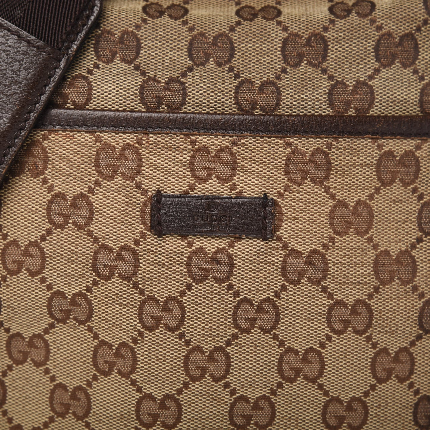 Monogram Flat Messenger Bag Dark Brown