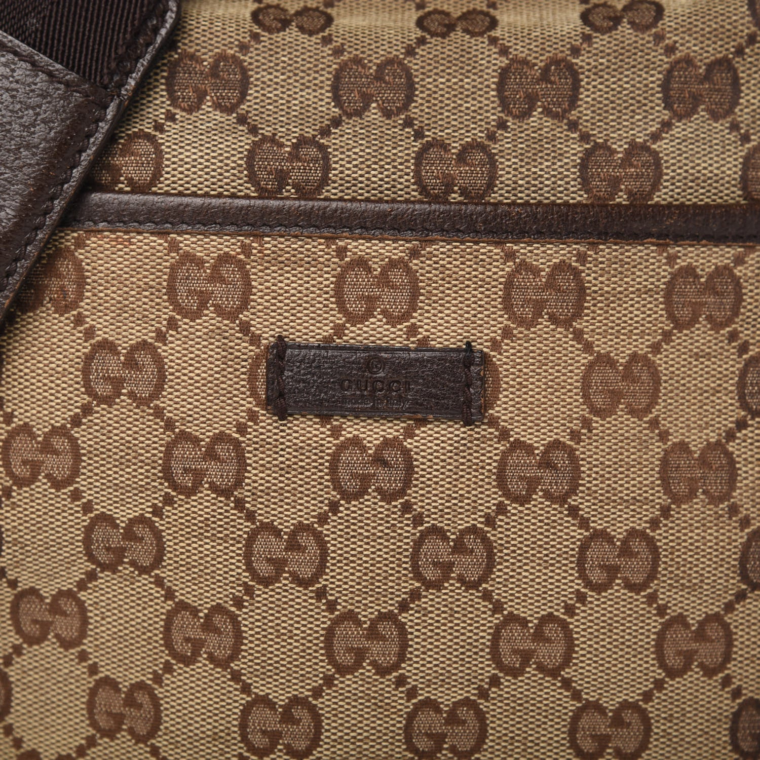 Gucci Monogram Flat Messenger Bag Dark Brown 10 of 10
