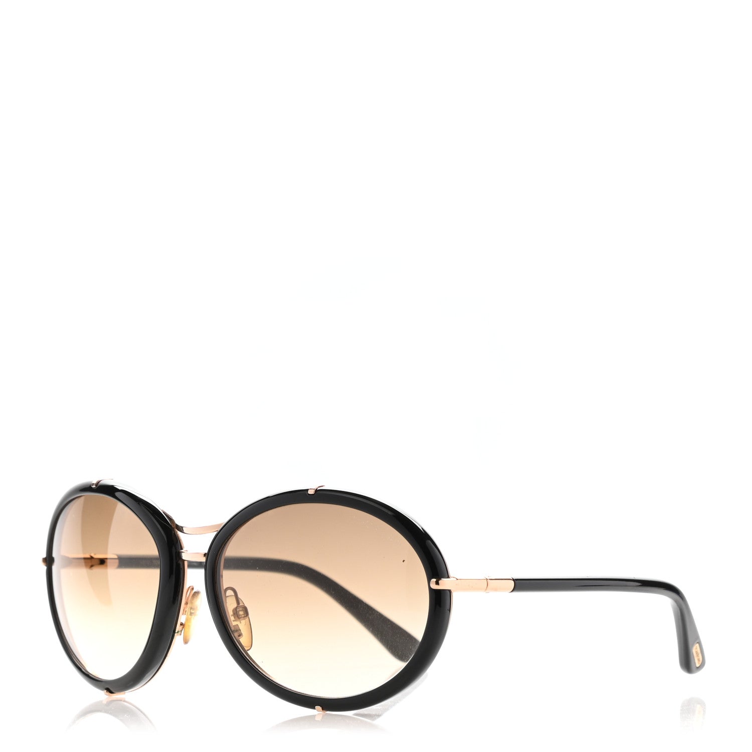 Tom Ford Mia Soft Rounded Sunglasses TF136 Black 1 of 10