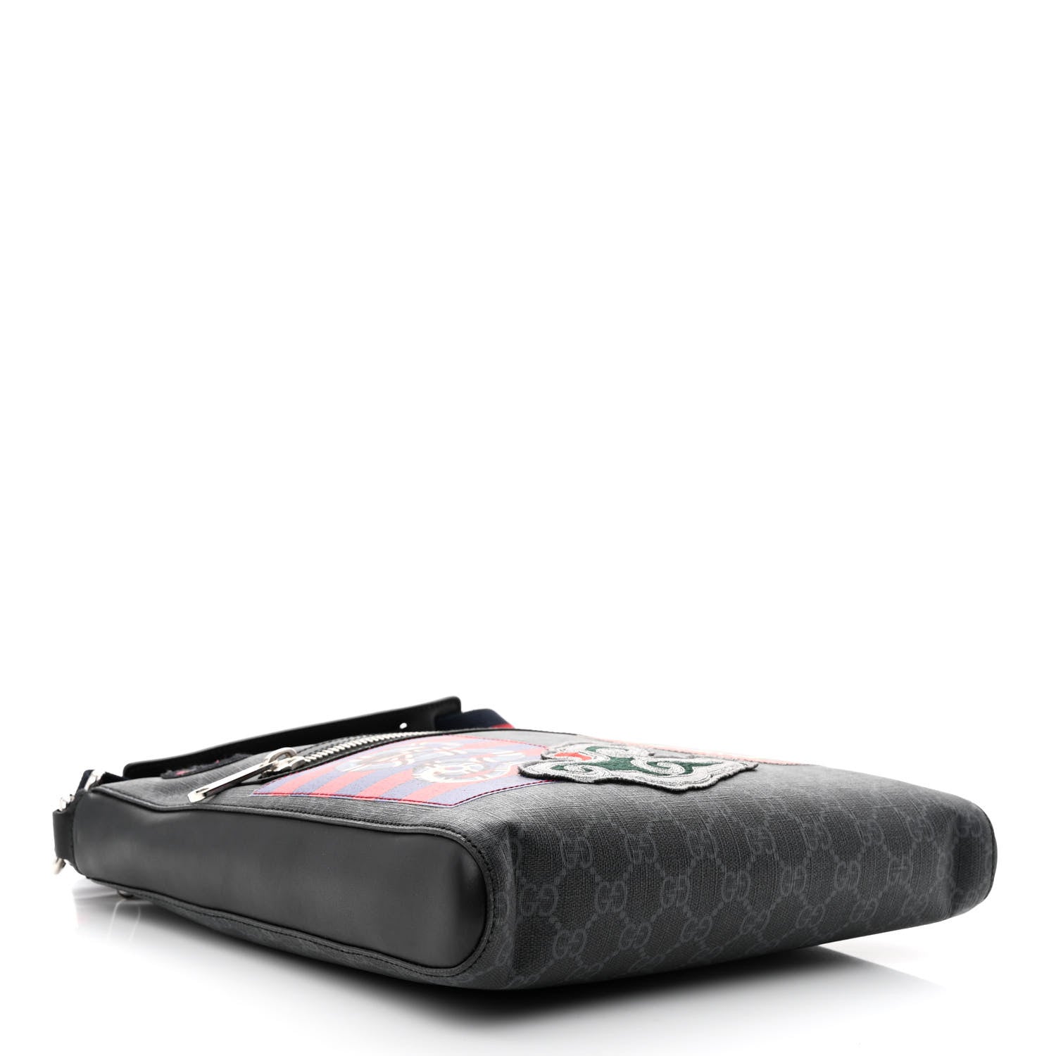 Gucci GG Supreme Monogram Night Courrier Flat Messenger Bag Black Multicolor 4 of 13