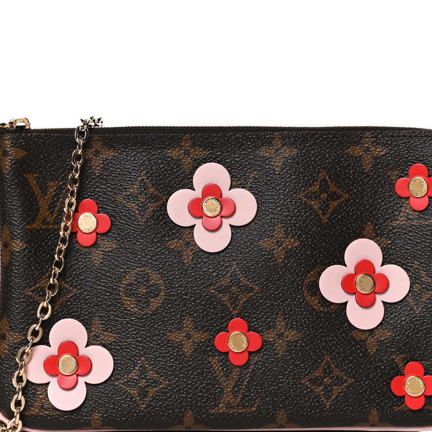 Monogram Blooming Flowers Double Zip Pochette