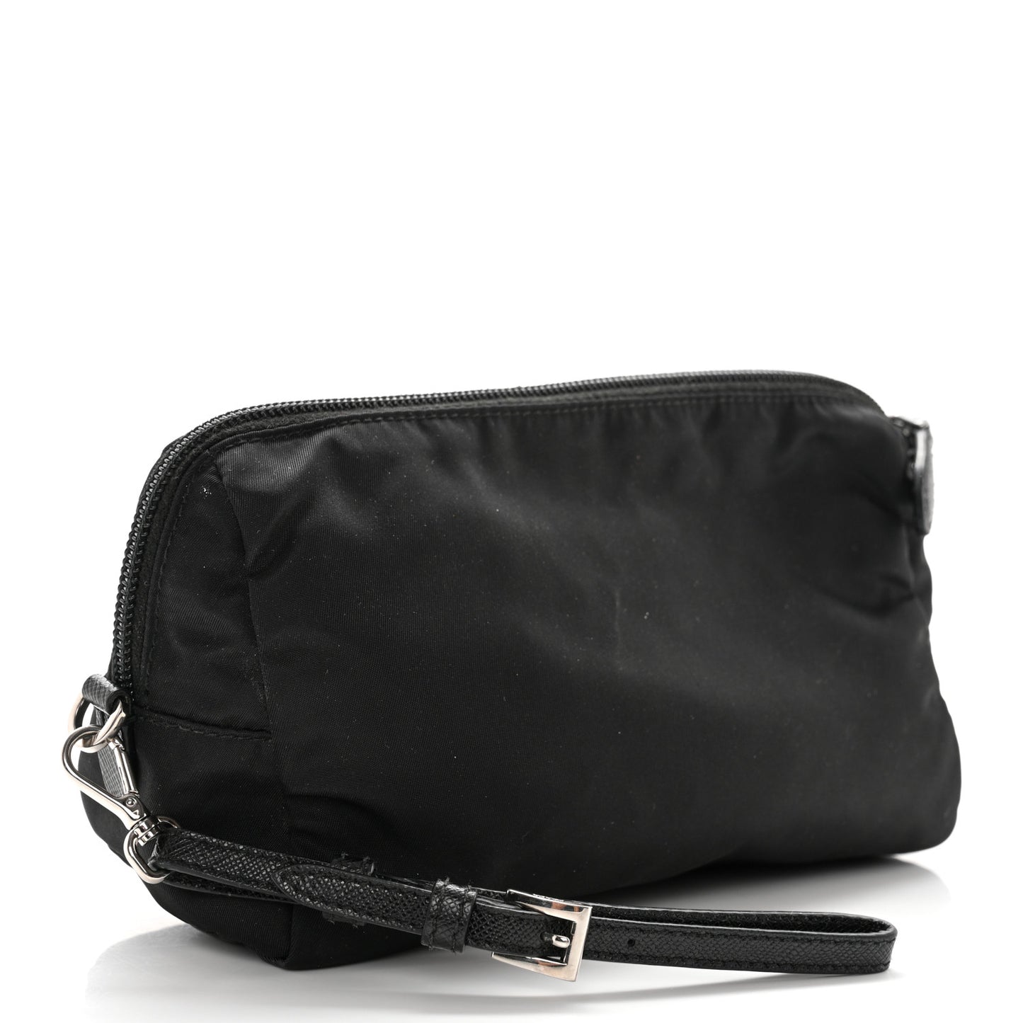 Tessuto Nylon Saffiano Wristlet Black