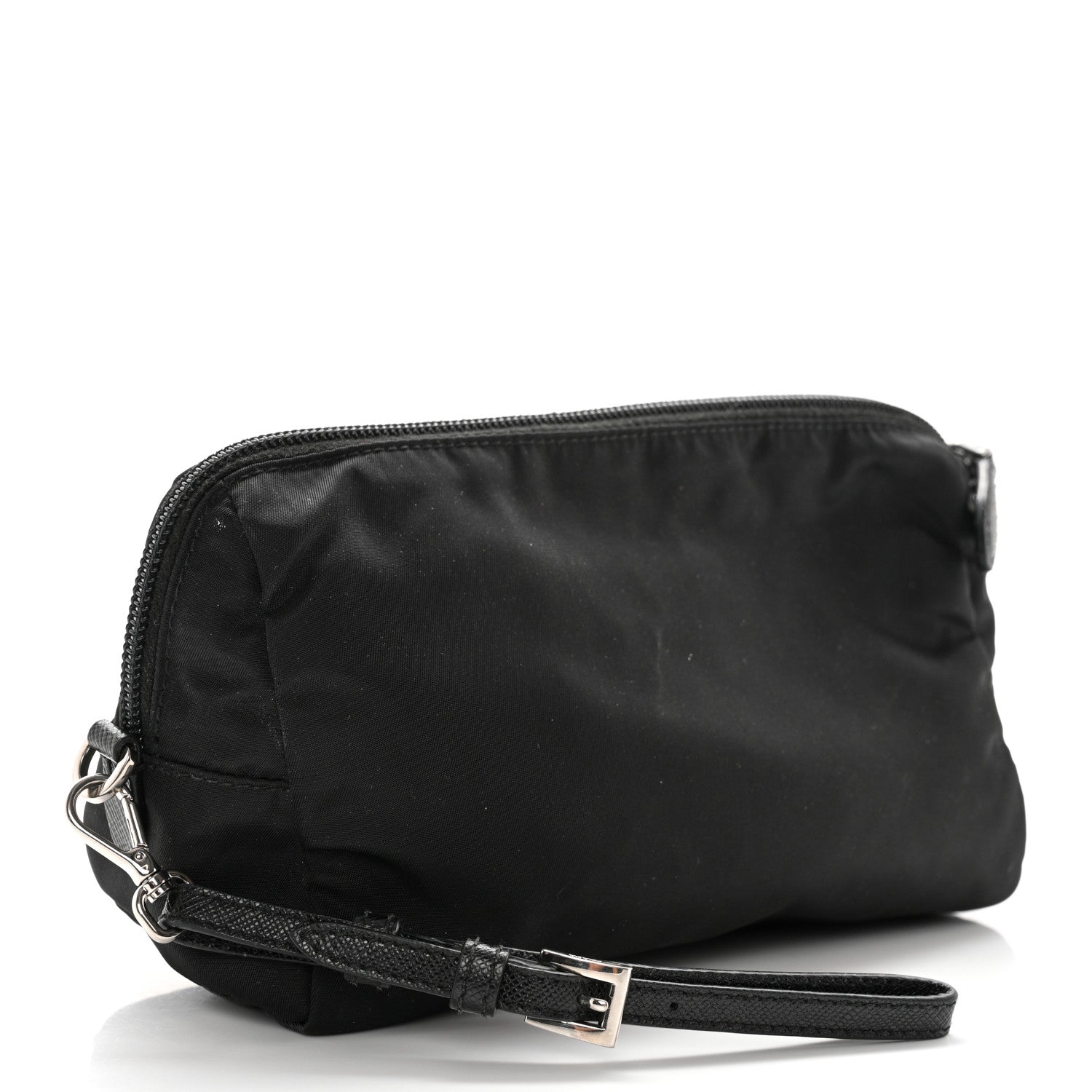 Prada Tessuto Nylon Saffiano Wristlet Black 4 of 6