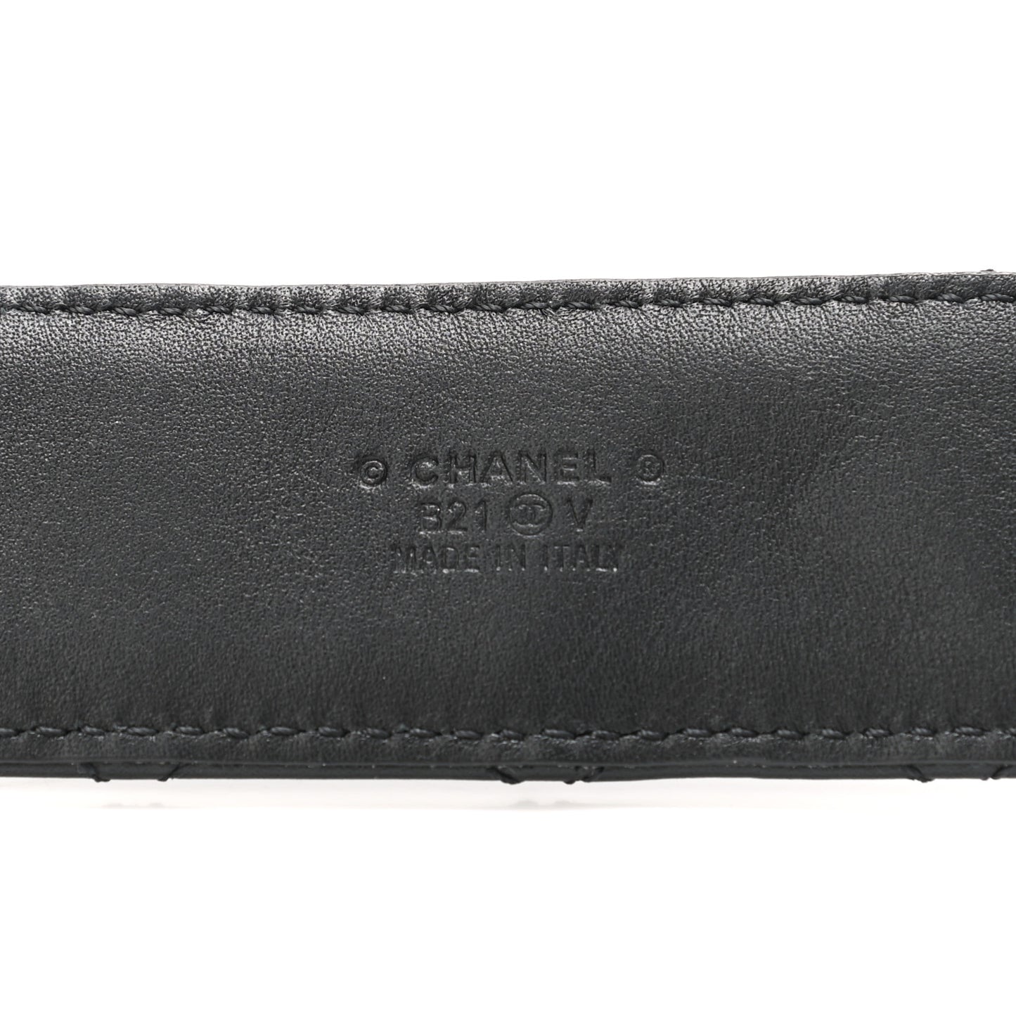 Lambskin Quilted CC Chain Belt 80 32 Black