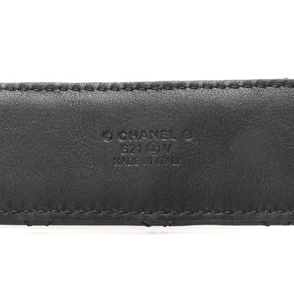 Chanel Lambskin Quilted CC Chain Belt 80 32 Black 6 of 8