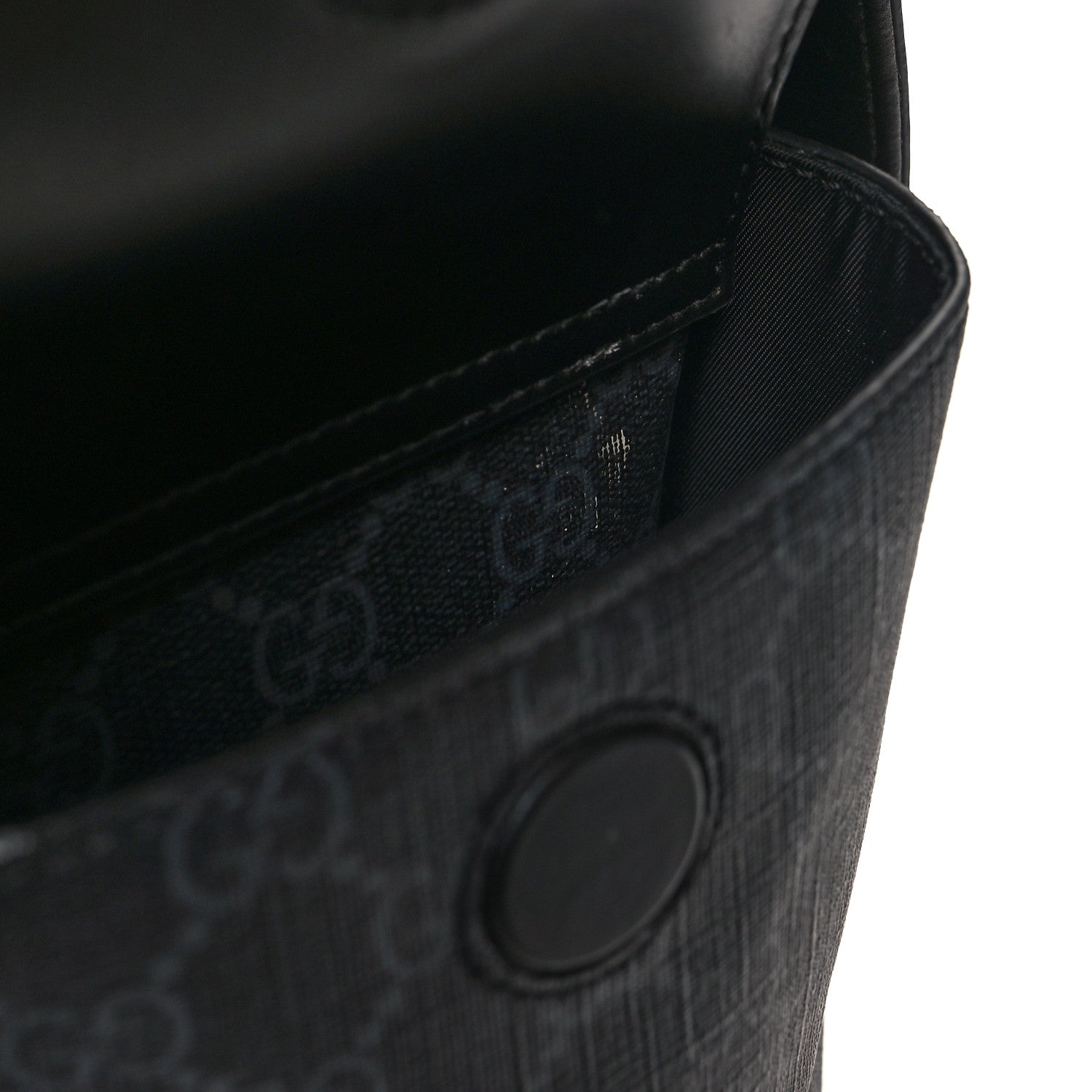 Gucci GG Supreme Monogram Web Messenger Diaper Bag Black Grey 15 of 15