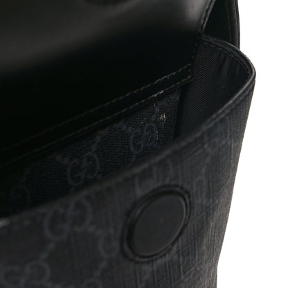 Gucci GG Supreme Monogram Web Messenger Diaper Bag Black Grey 15 of 15