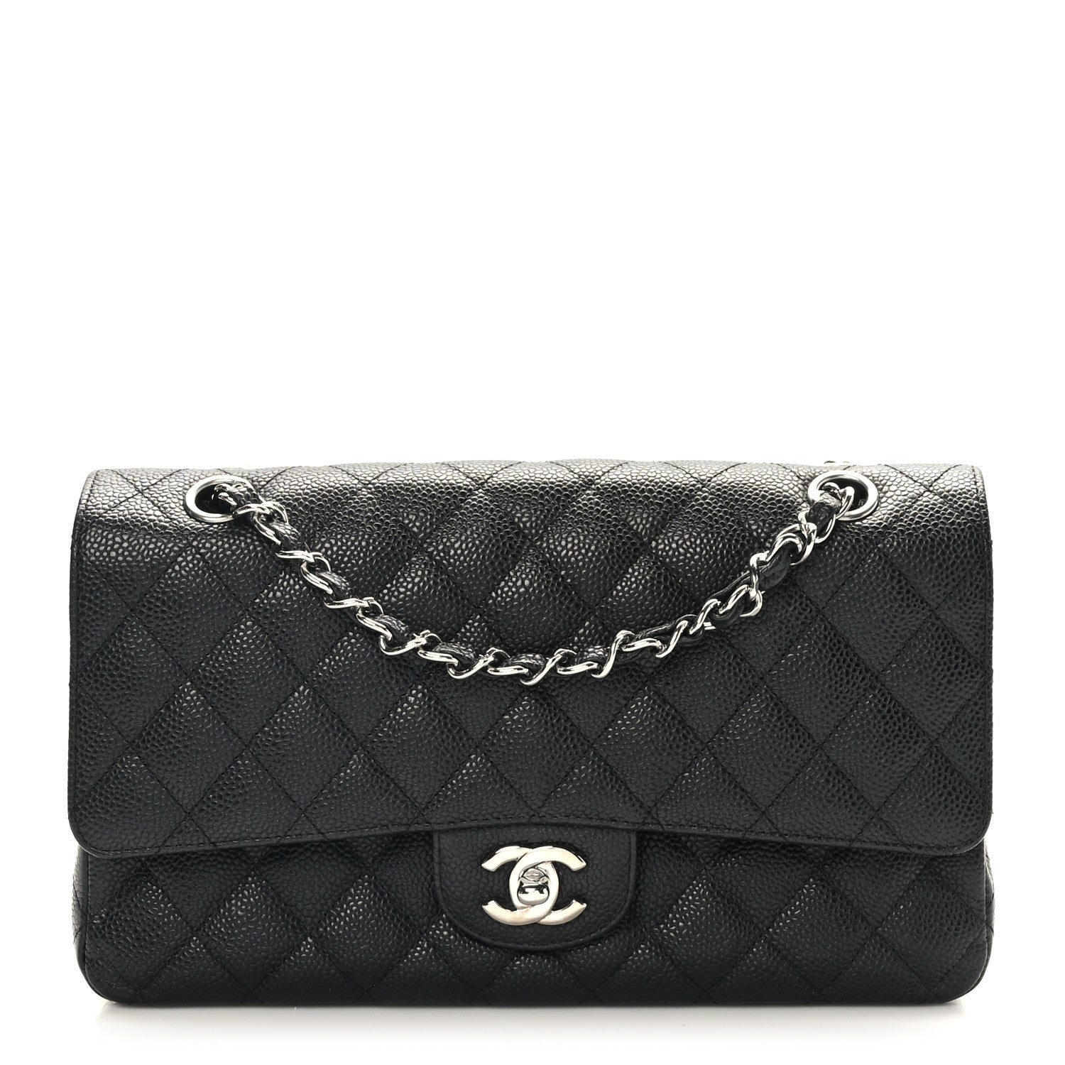 Chanel Caviar Quilted Medium Double Flap Black 1 of 8