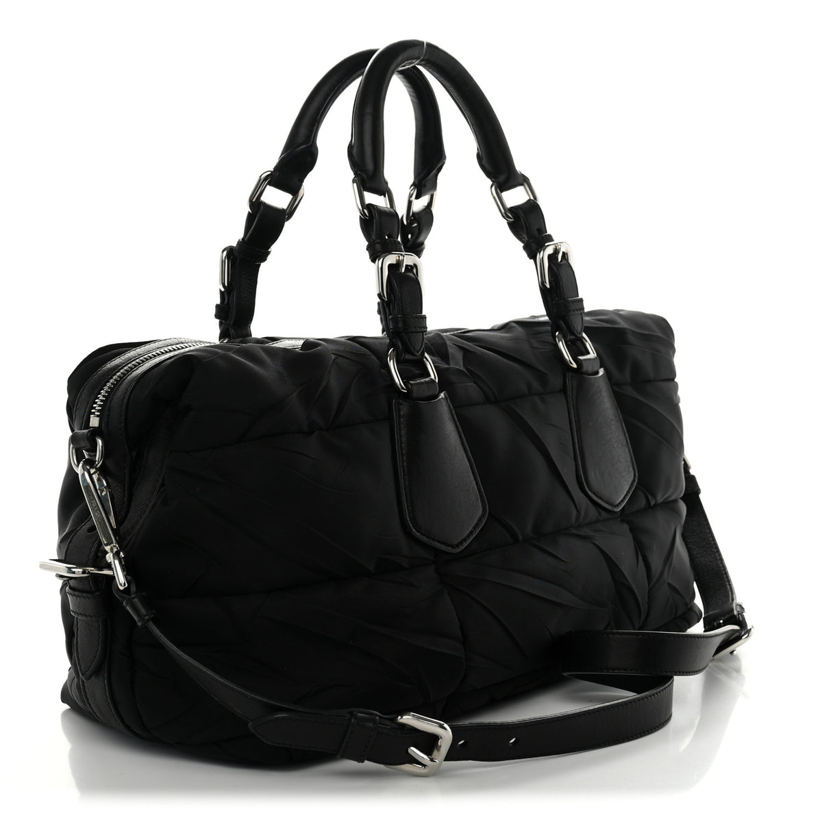 Crispy Nylon Bauletto Black