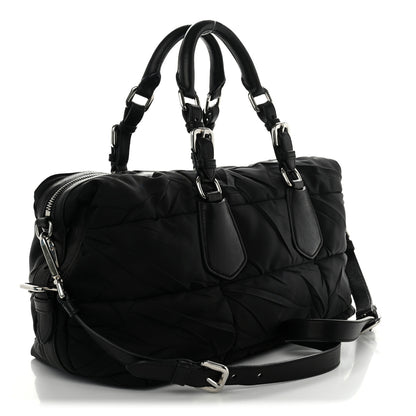 Prada Crispy Nylon Bauletto Black 3 of 9