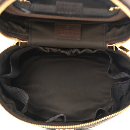 Gucci GG Supreme Monogram Textured Calfskin Web Ophidia Vanity Cosmetic Case Beige Ebony New Acero 5 of 8