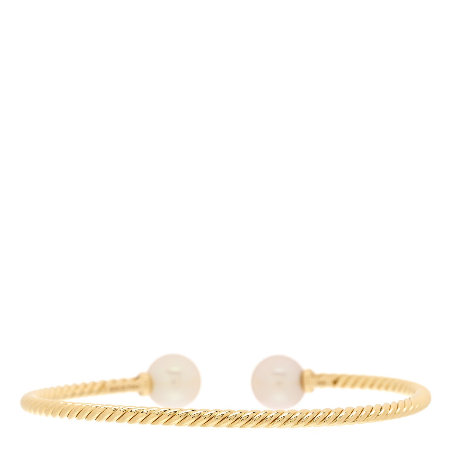 David Yurman 18K Yellow Gold Pearl 8.5mm Solari Bracelet 2 of 3