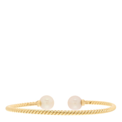 David Yurman 18K Yellow Gold Pearl 8.5mm Solari Bracelet 2 of 3