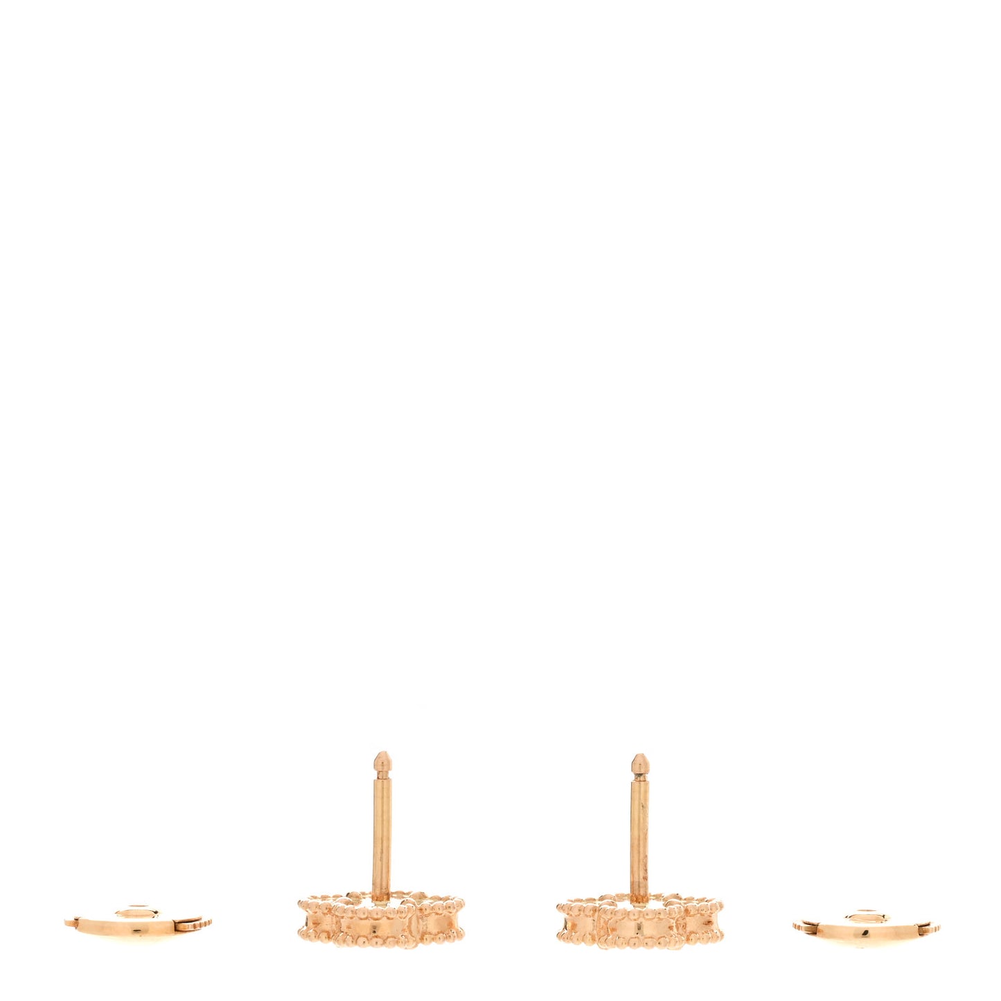 VAN CLEEF & ARPELS 18K Rose Gold Carnelian Sweet Alhambra Earrings