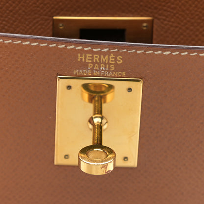 Hermes Courchevel Kelly Retourne 28 Gold 7 of 22