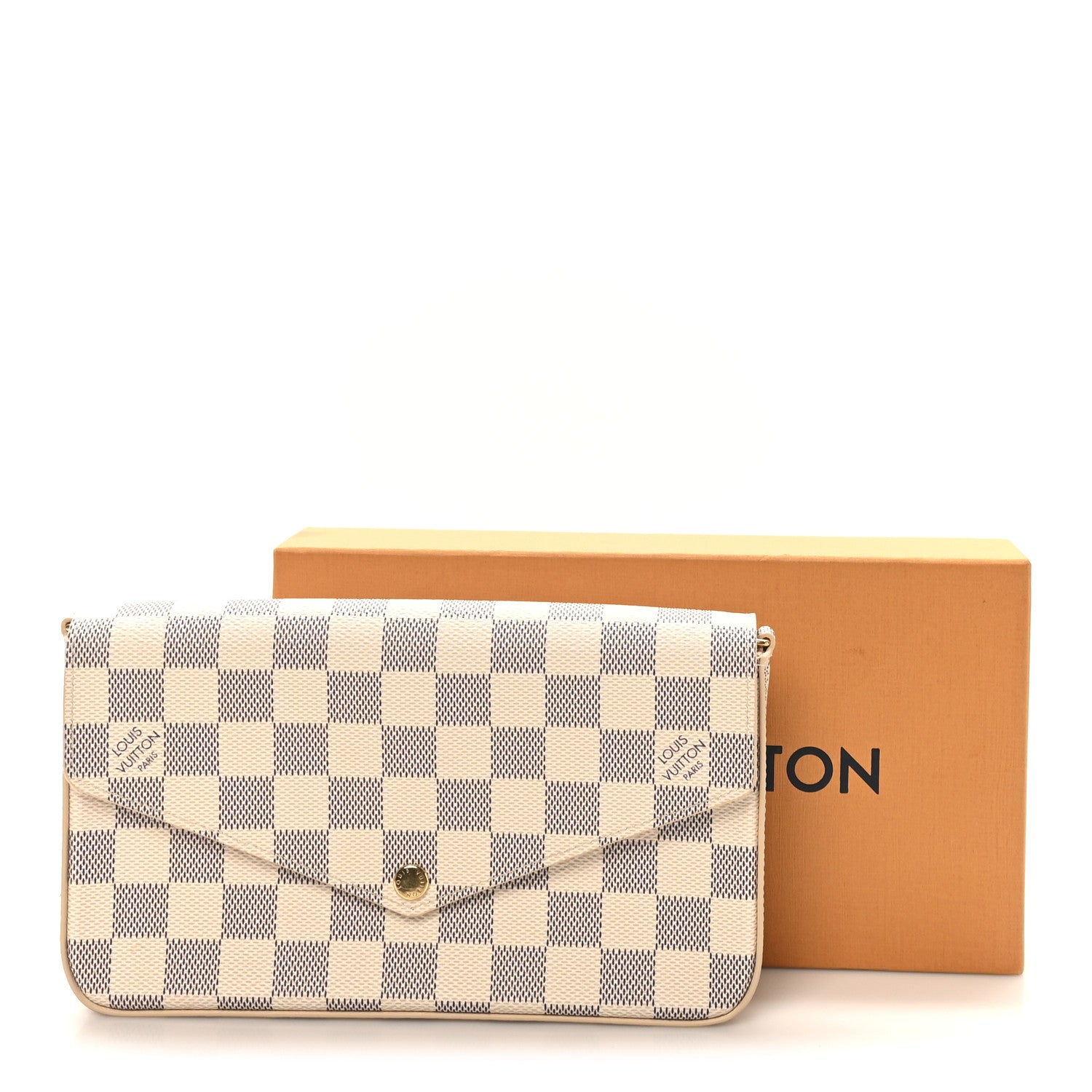 Louis Vuitton Damier Azur Pochette Felicie Chain Wallet Rose Ballerine 11 of 11
