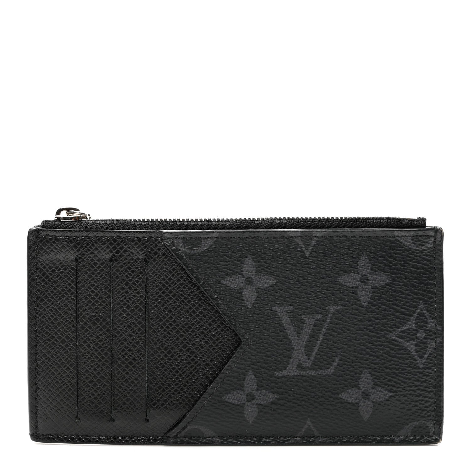Louis Vuitton Monogram Eclipse Taiga Coin Card Holder 1 of 6