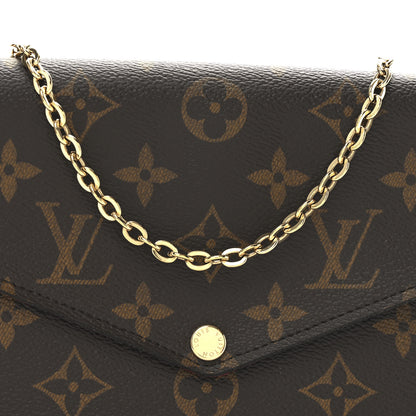 Louis Vuitton Monogram Pochette Felicie Chain Wallet Fuchsia 8 of 11