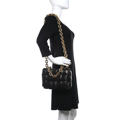 Bottega Veneta Lambskin Maxi Intreccio Padded Chain Cassette Crossbody Bag Black 3 of 33