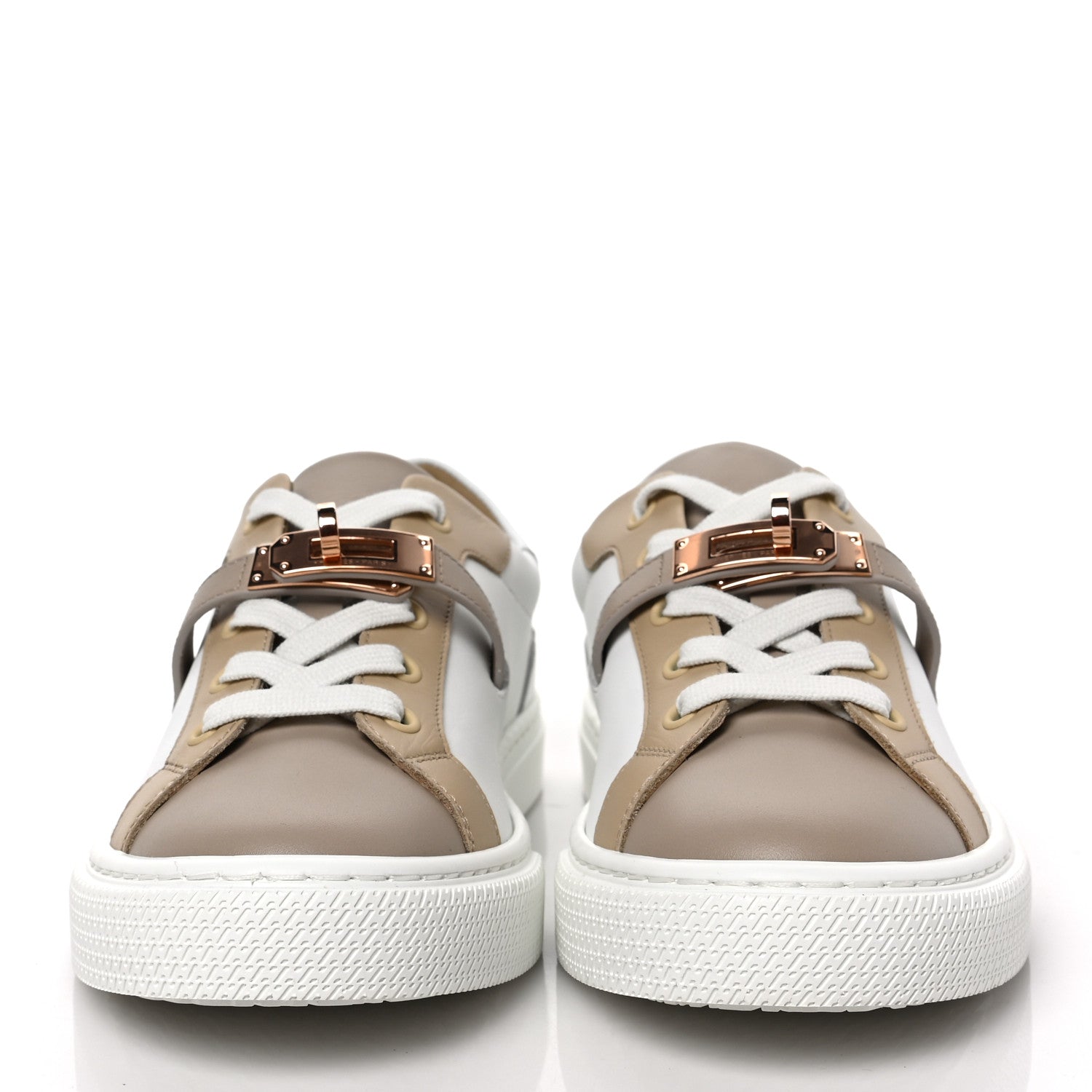 Hermes Calfskin Day Sneakers 36.5 Multicolor White 2 of 9