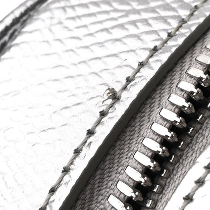 Celine Laminated Grained Calfskin Medium Briefcase Silver 13 of 13