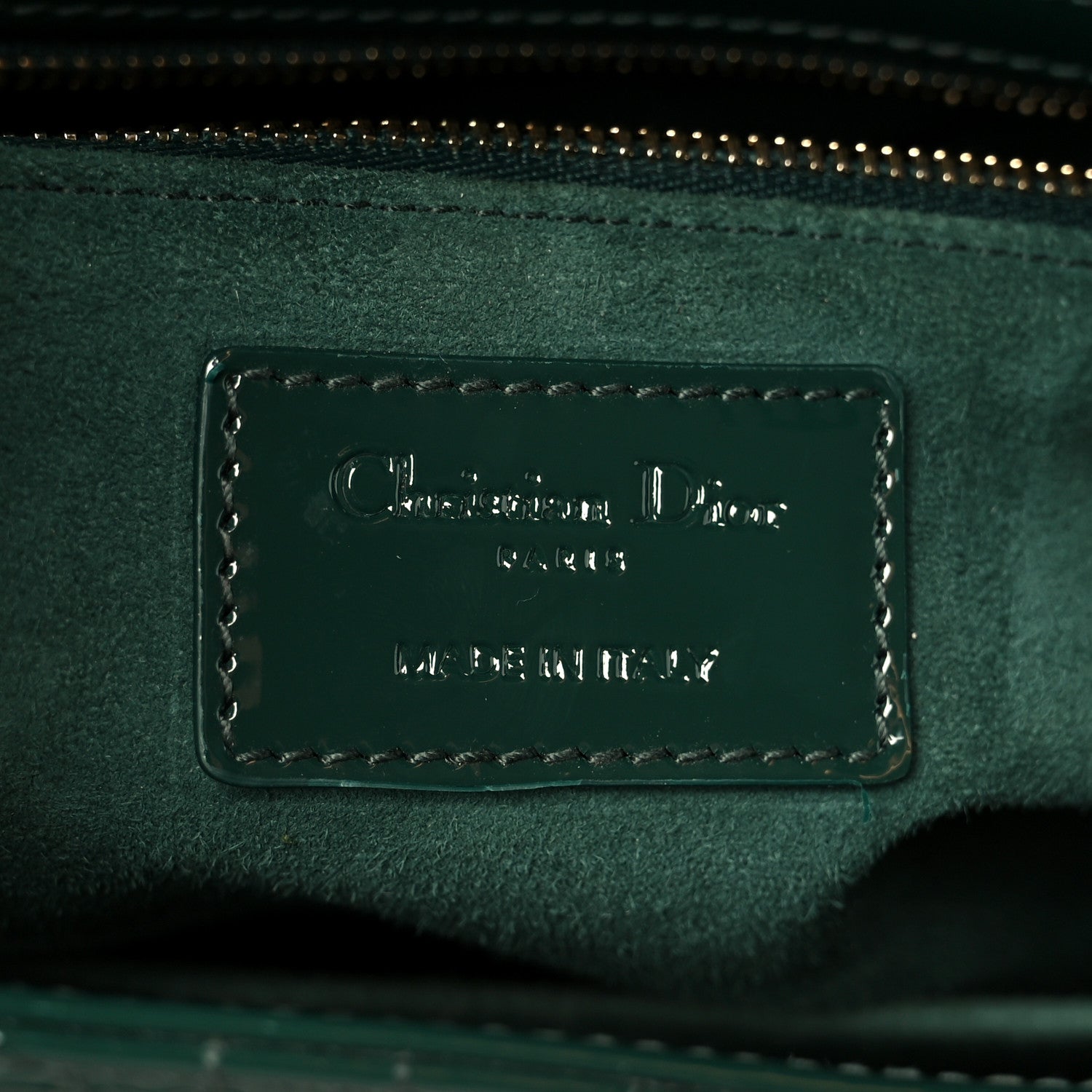 Christian Dior Patent Cannage Medium Lady Dior Pine Green 6 of 10