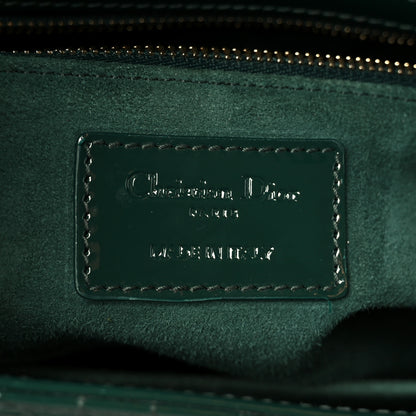 Christian Dior Patent Cannage Medium Lady Dior Pine Green 6 of 10