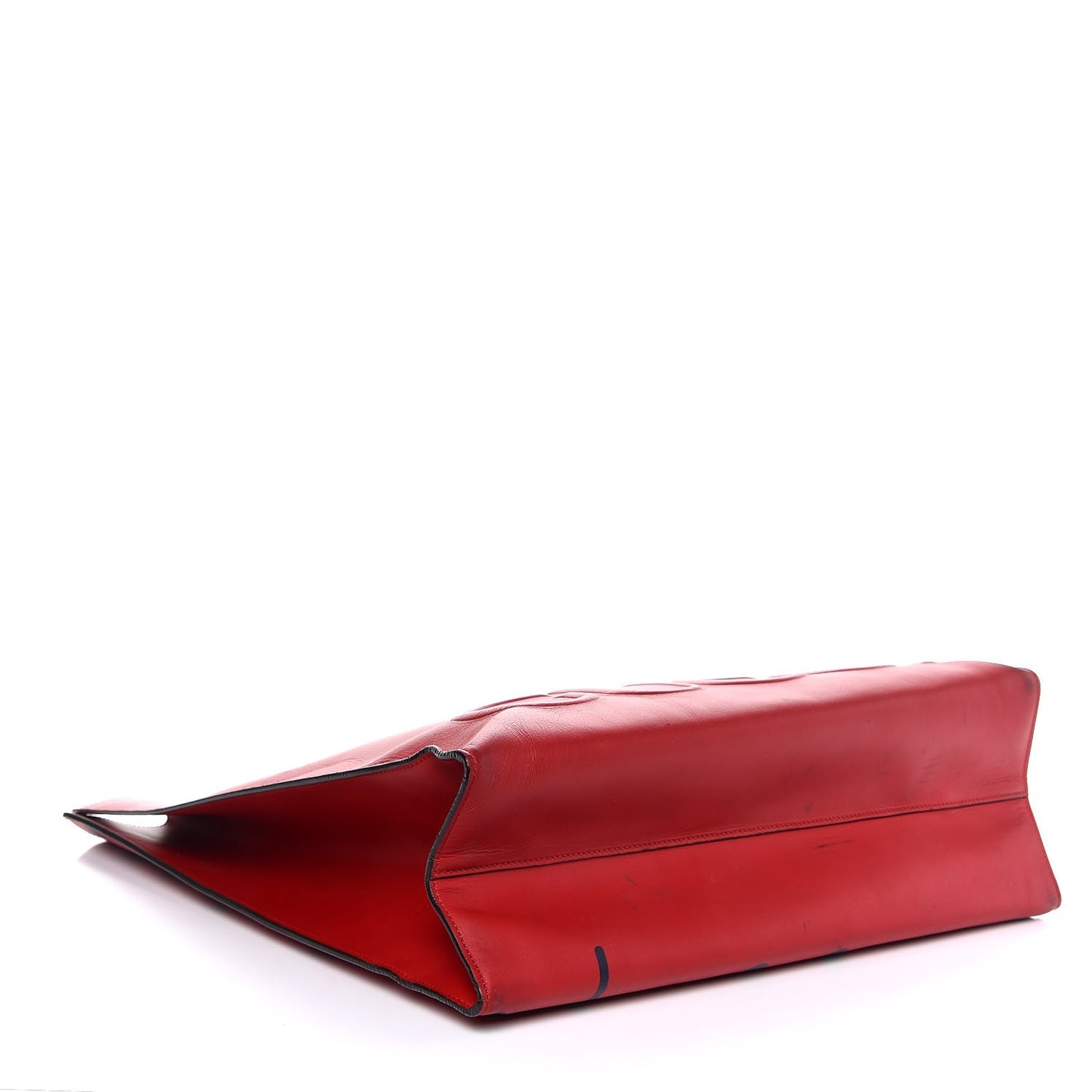 Calfskin GucciGhost Real Large XL Tote Hibiscus Red