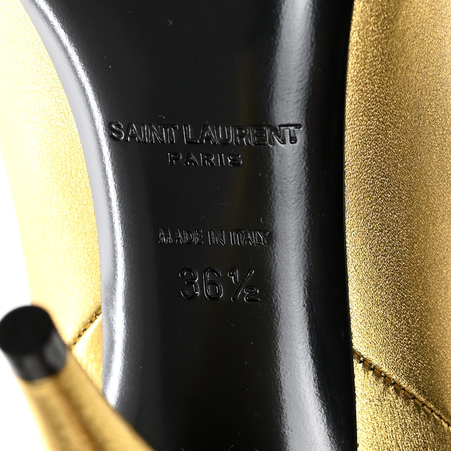 Metallic Calfskin Kiki Over The Knee Boots 36.5 Gold