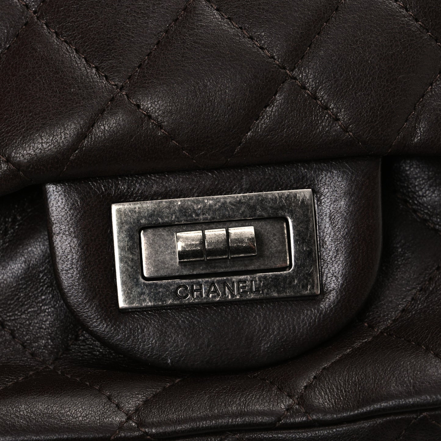 Lambskin Quilted Medium Hybrid Reissue Flap Brown