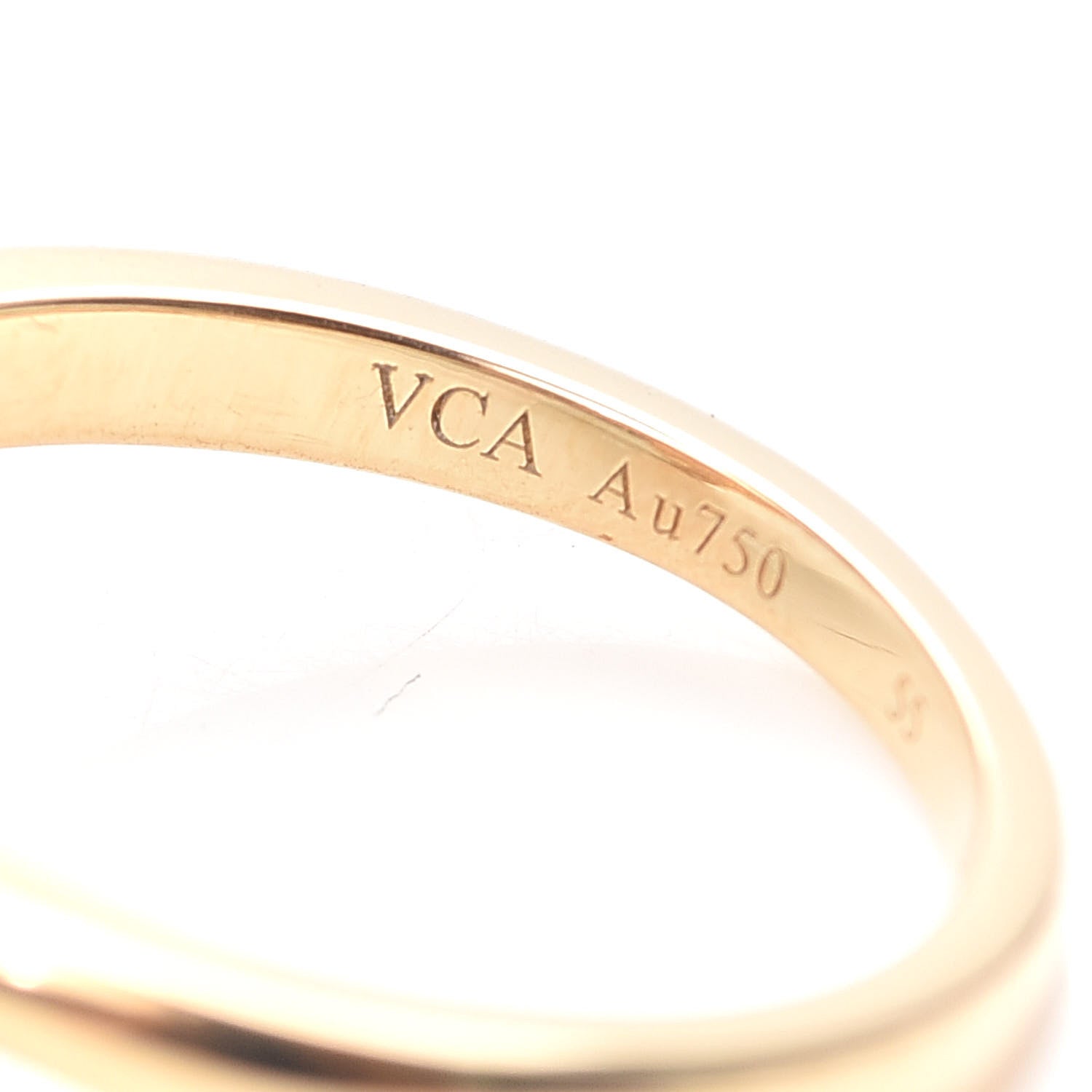 Van Cleef & Arpels 18K Yellow Gold Diamond Small Frivole Pave Ring 55 7.25 4 of 5