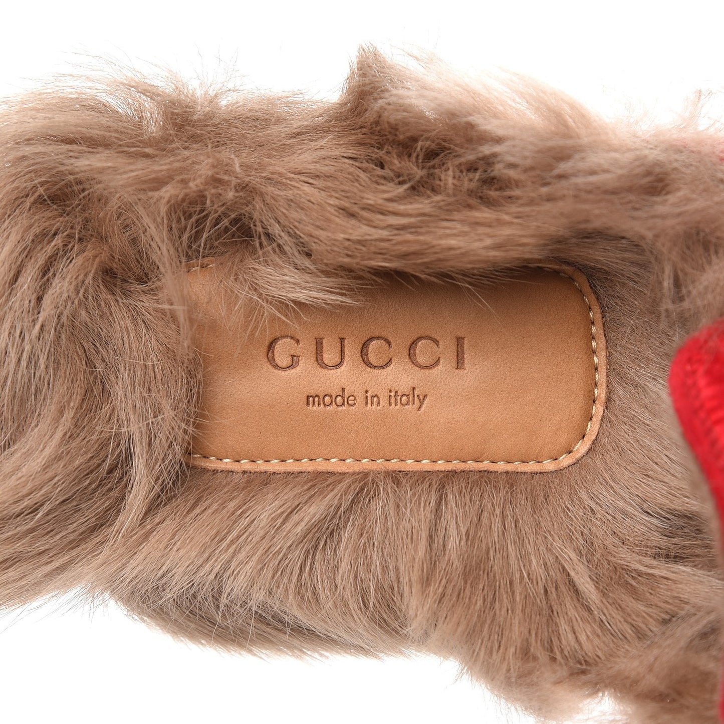 Velvet Fur Womens Princetown Slippers 39 Hibiscus Red