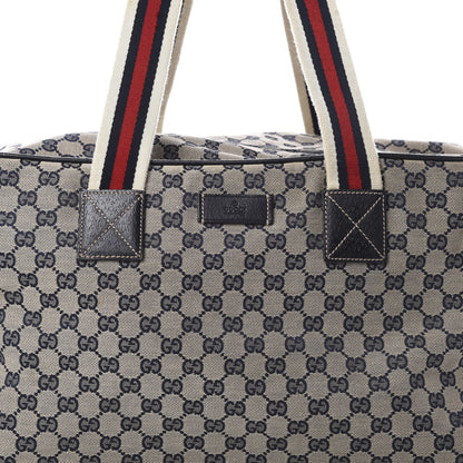 Gucci GG Monogram Web Medium Collapsable Carry On Duffle Navy 8 of 12
