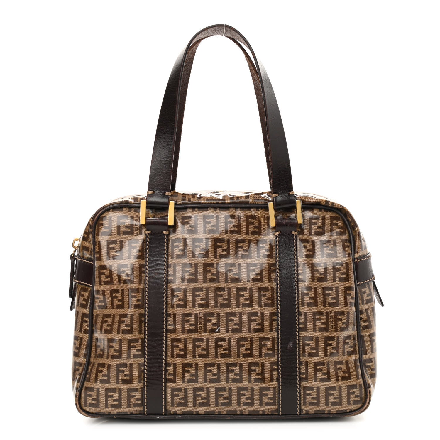 Fendi Vinyl Zucchino Tote Tobacco 1 of 11