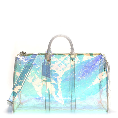 Louis Vuitton PVC Monogram Keepall Bandouliere 50 Iridescent Prism 1 of 14