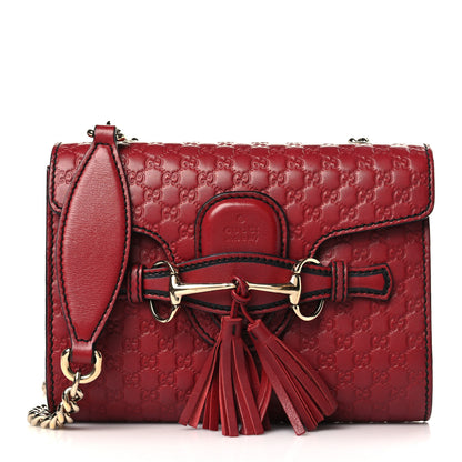 Gucci Soft Microguccissima Mini Emily Chain Shoulder Bag Rosso 1 of 9