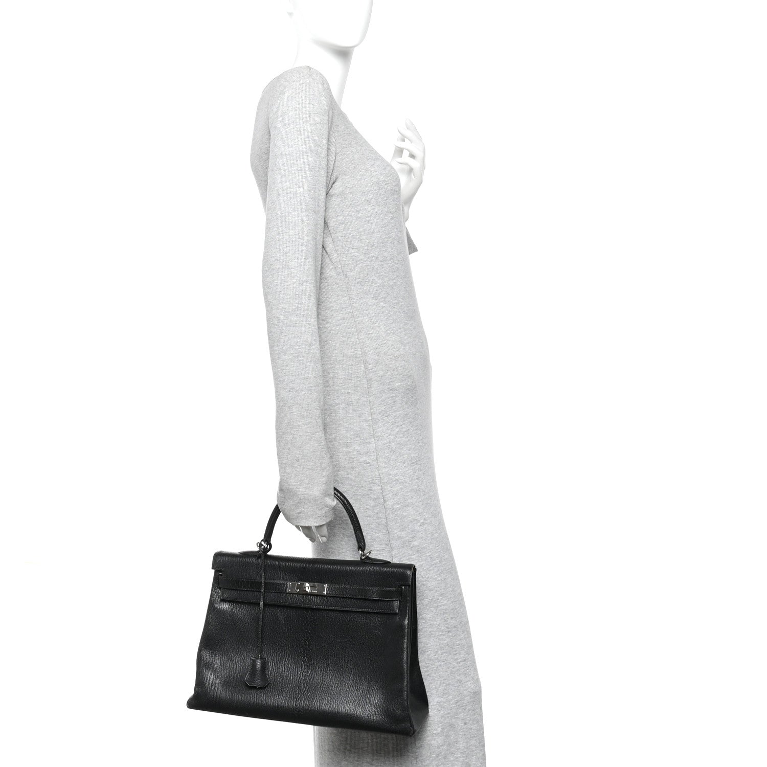 Hermes Chevre De Coromandel Kelly Retourne 35 Black 2 of 19