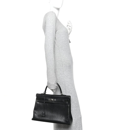 Hermes Chevre De Coromandel Kelly Retourne 35 Black 2 of 19