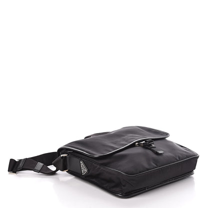 Prada Tessuto Nylon Saffiano Messenger Satchel Black 4 of 10