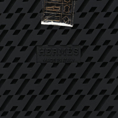 Hermes Suede Goatskin Womens Chypre Sandals 38.5 Rose Perle Black 7 of 8