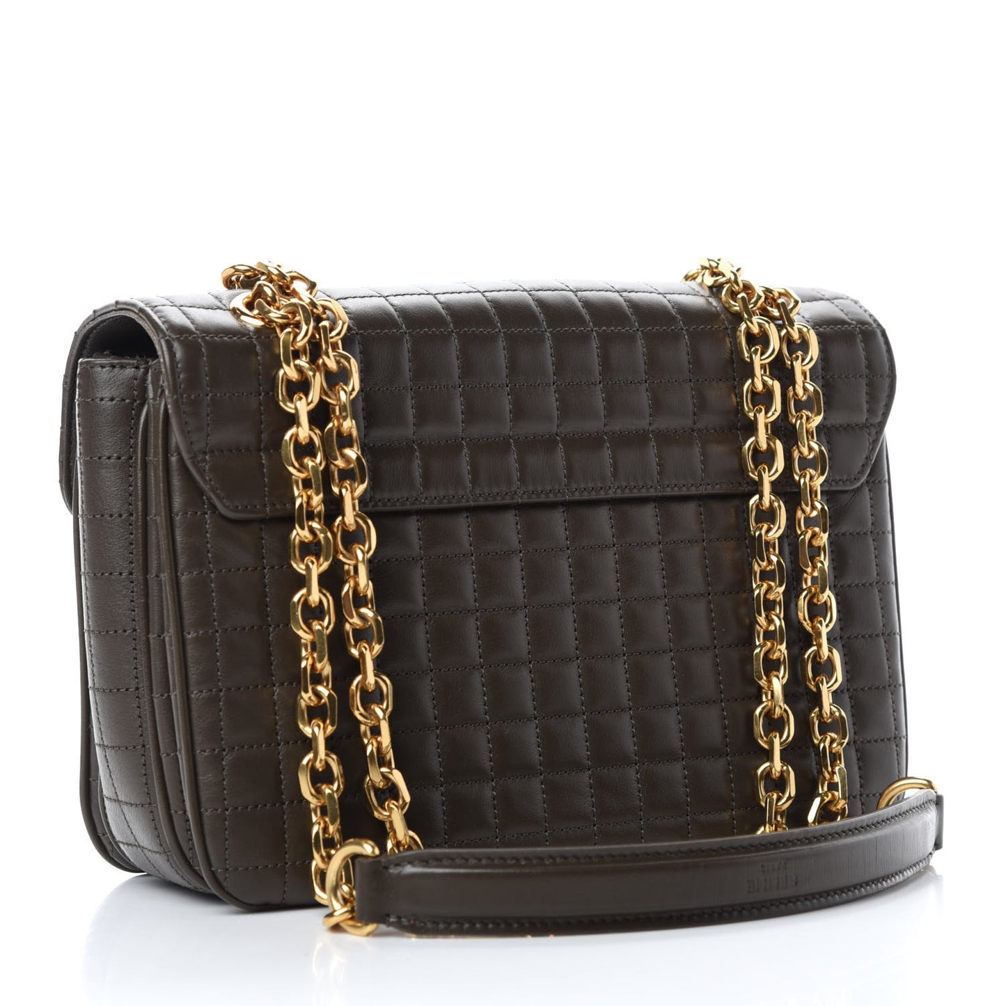 Calfskin Quilted Medium C Bag Khaki