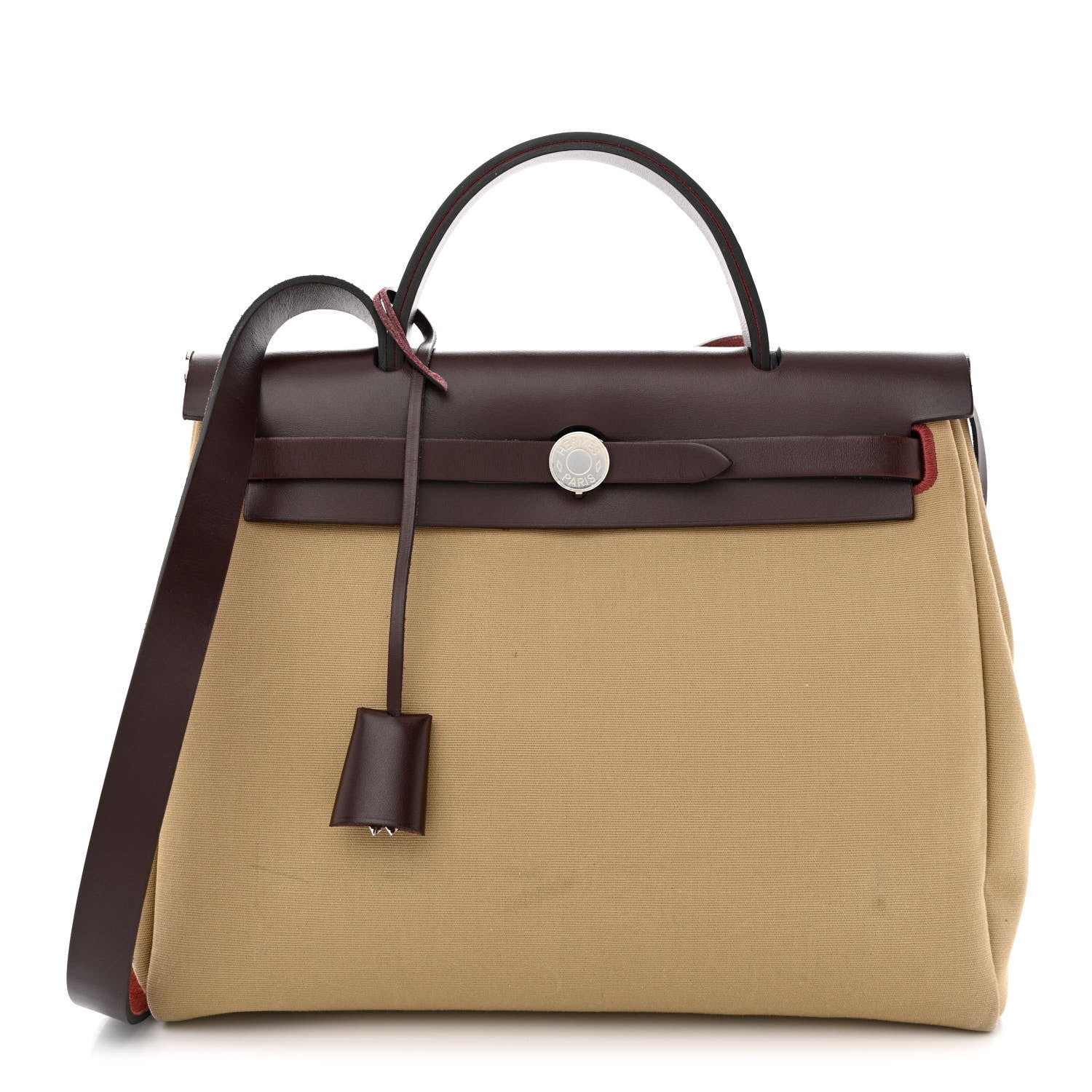 Hermes Toile Officier Vache Hunter Verso Herbag Zip PM 31 Rouge Sellier Trench Bleu Tempete 3 of 12