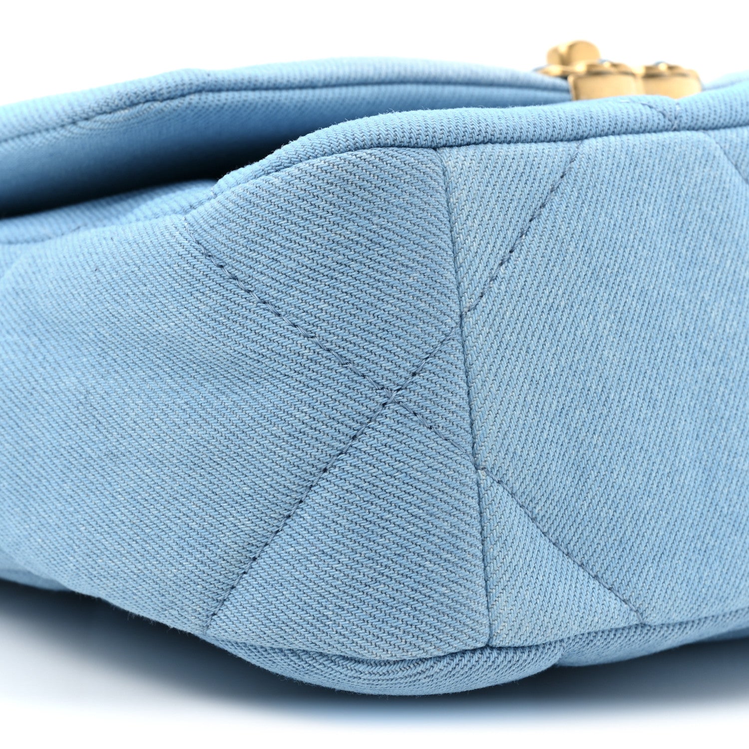 Chanel Denim Quilted Medium Chanel 19 Flap Light Blue 9 of 9