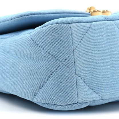 Chanel Denim Quilted Medium Chanel 19 Flap Light Blue 9 of 9