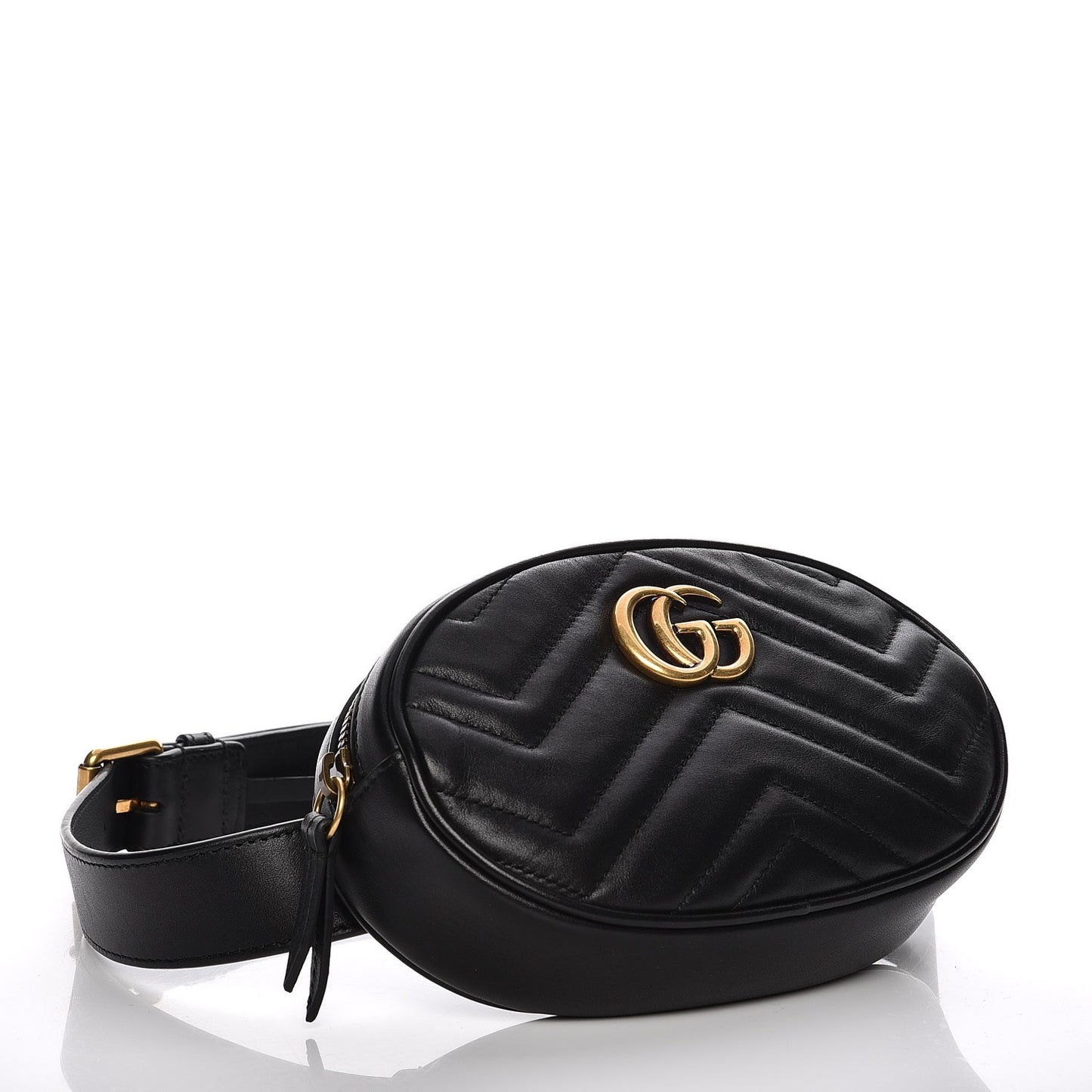 Calfskin Matelasse GG Marmont Belt Bag 75 30 Black