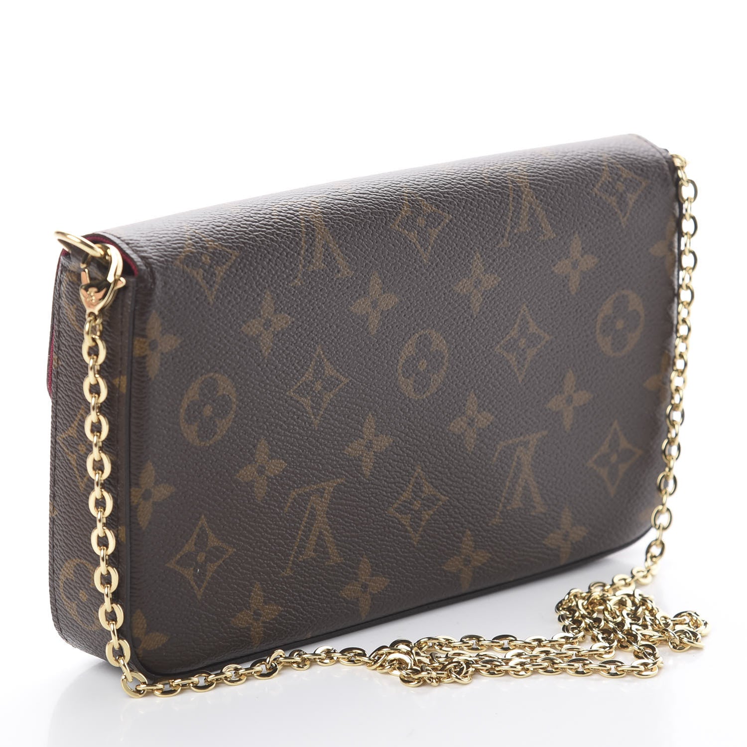 Louis Vuitton Monogram Pochette Felicie Chain Wallet Fuchsia 3 of 9
