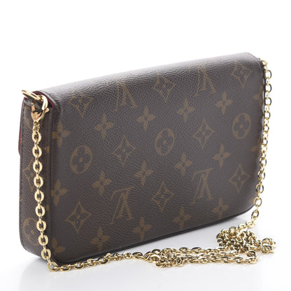 Louis Vuitton Monogram Pochette Felicie Chain Wallet Fuchsia 3 of 9